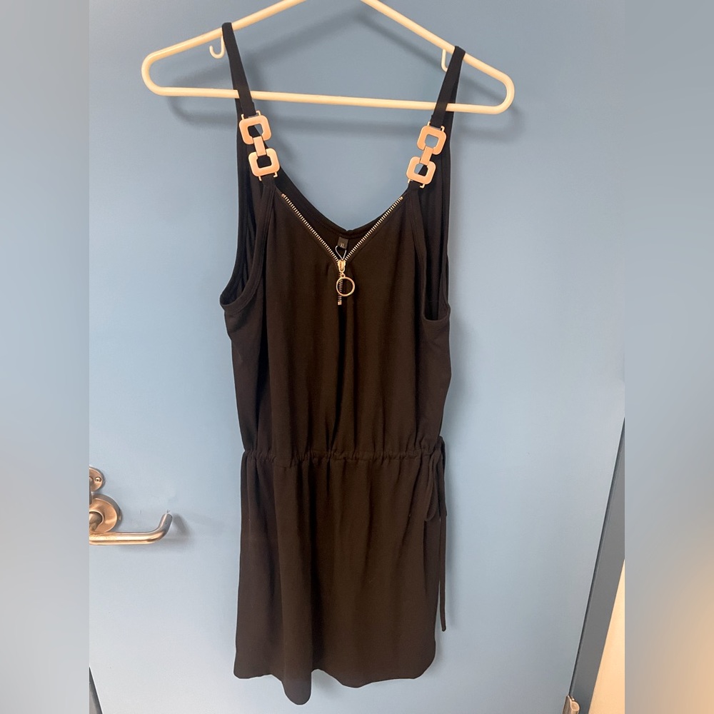 NWT ETCYY dress with drawstring waist and gold hardware and zipper Size XL